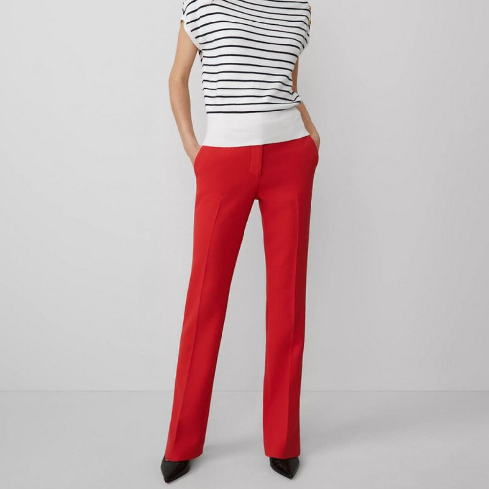 Ann Taylor - The Sophia Pant, Size 6, Bright Cherry (red/orange)